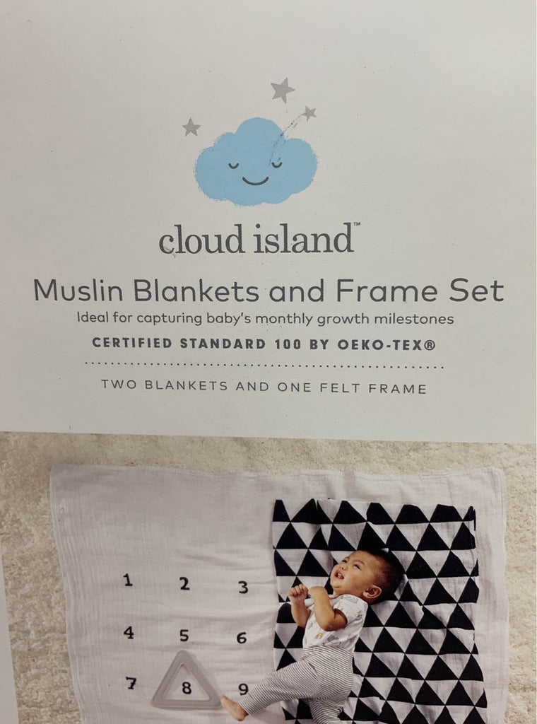 Cloud island muslin blankets and frame set hotsell