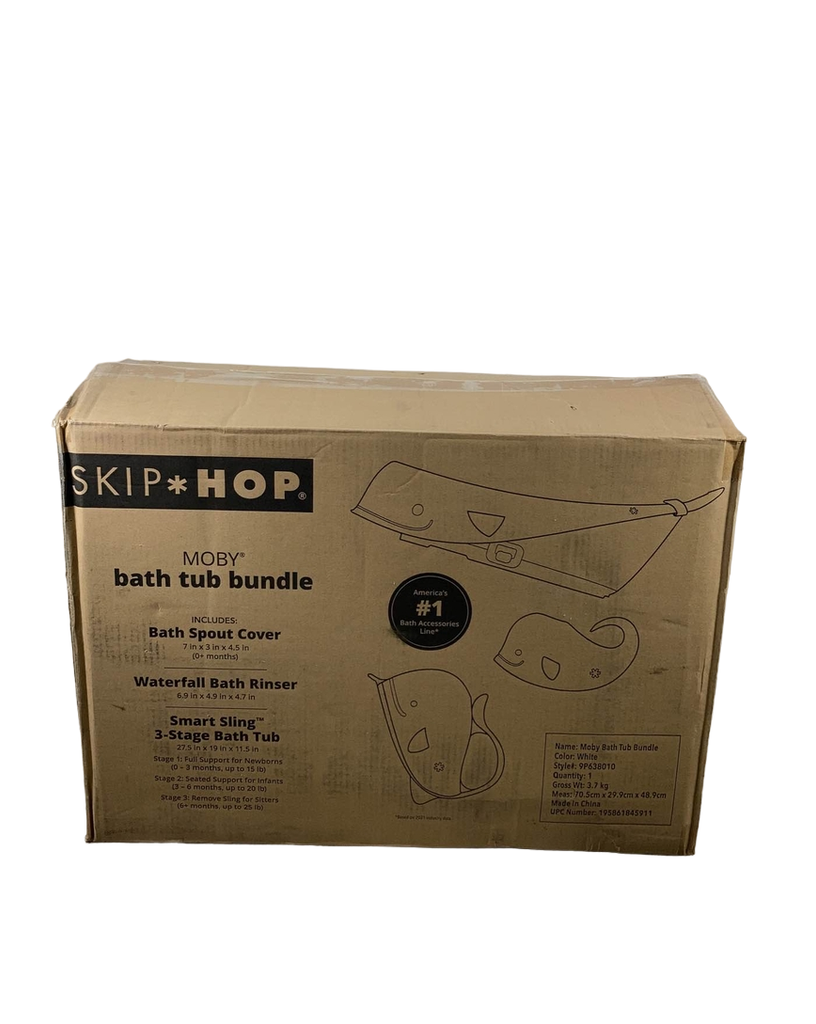 Skip Hop Bathtub Bundle,White/Grey