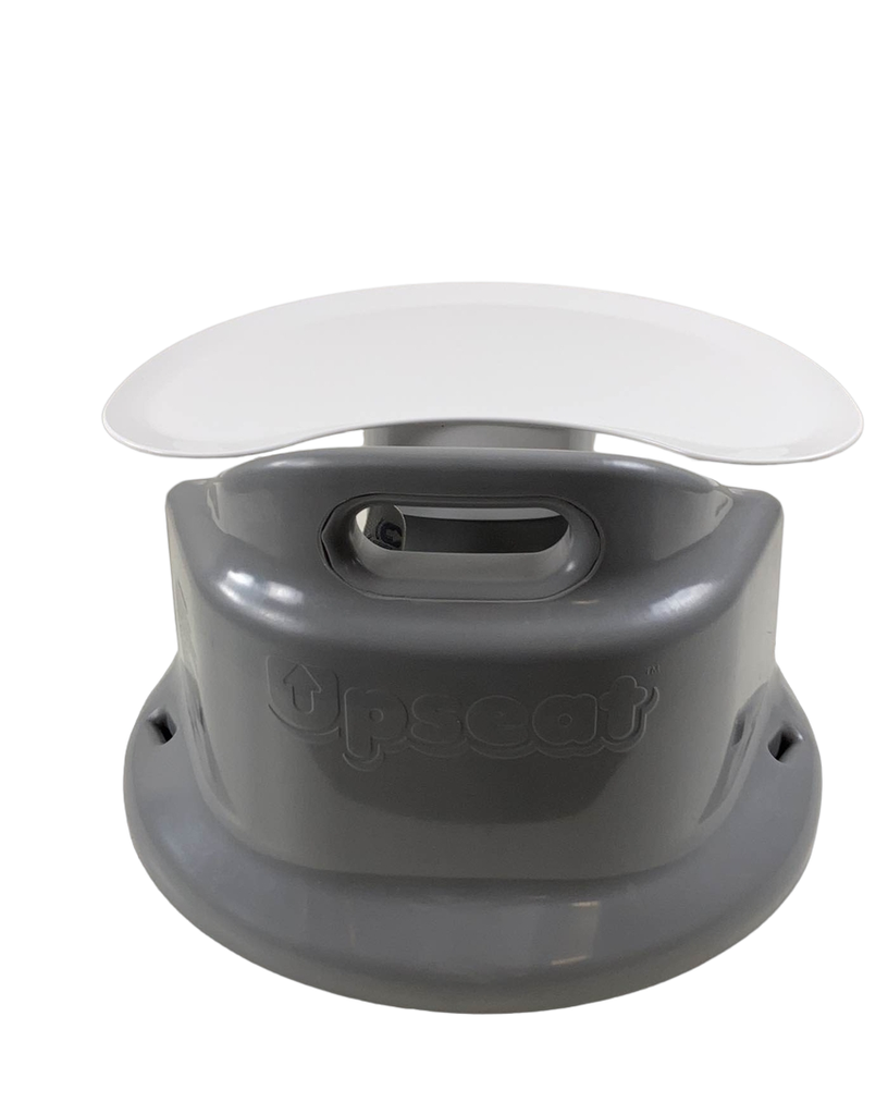 Upseat Baby Floor Chair and Booster Seat with Tray, Grey