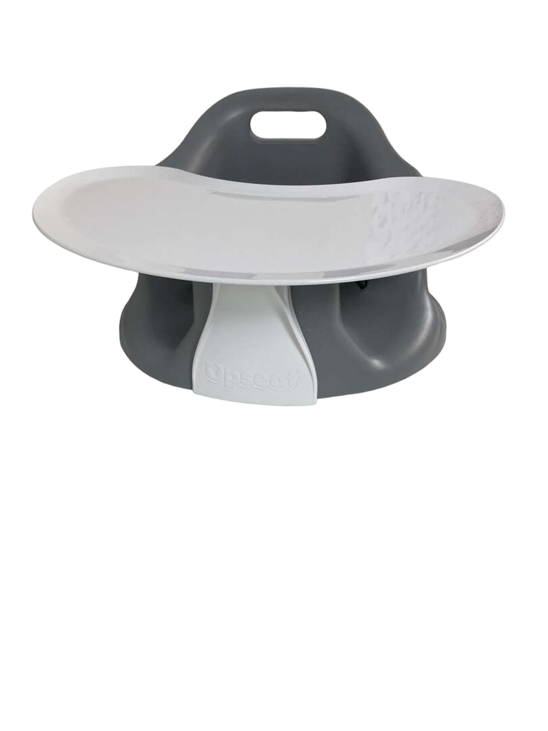 Upseat Baby Floor Chair and Booster Seat with Tray, Grey