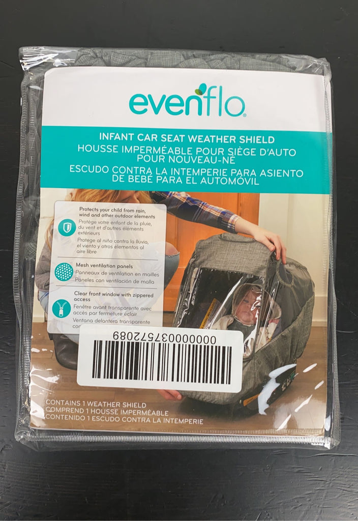 Evenflo Infant Car Seat Weather Shield and Rain Cover Grey Melange