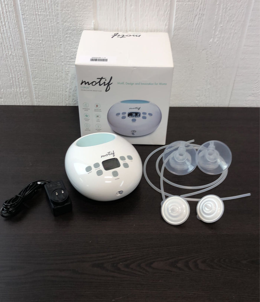 Motif Medical Luna with Battery Double Electric Breast Pump, Portable  Breast Pump with Battery - Easy to Use, Quiet Motor, Built-in LED Night  Light