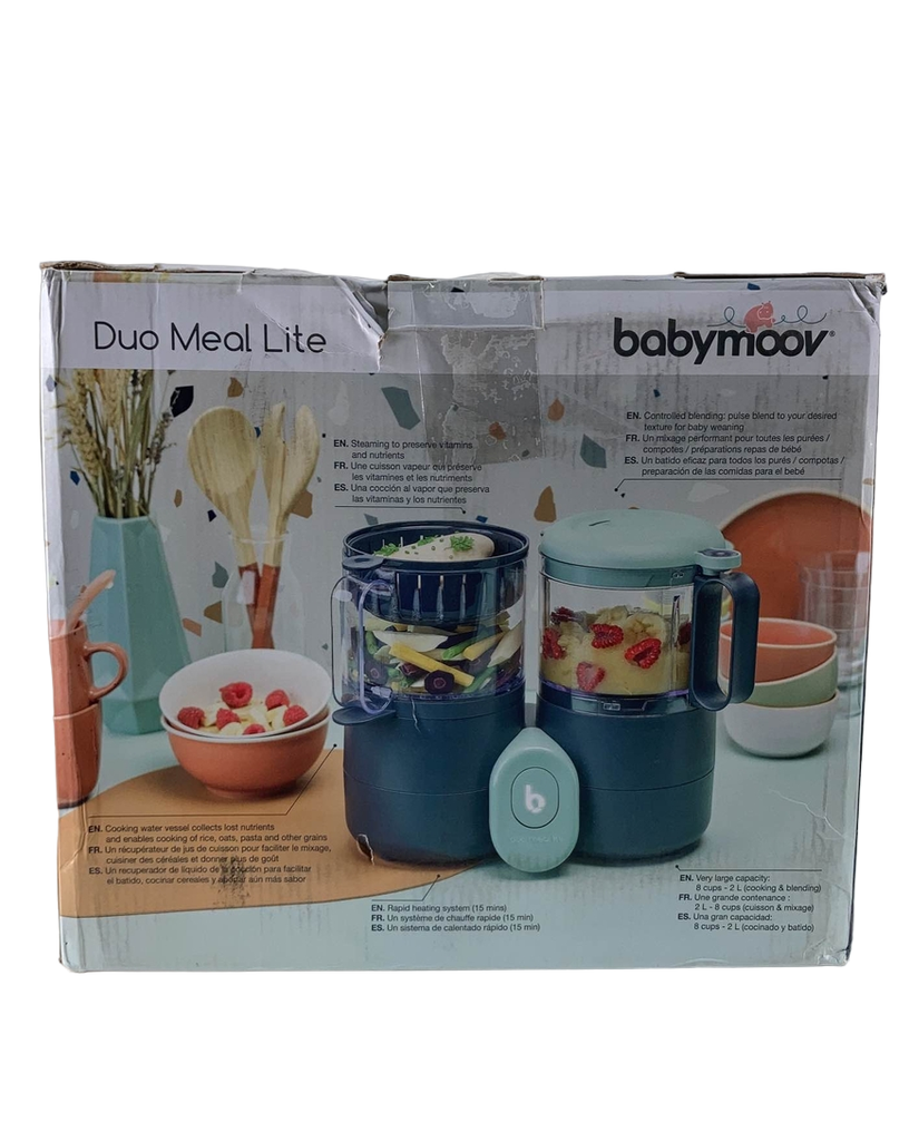 Babymoov Duo Meal Lite 4 in 1 Food Processor with Steam Cooker