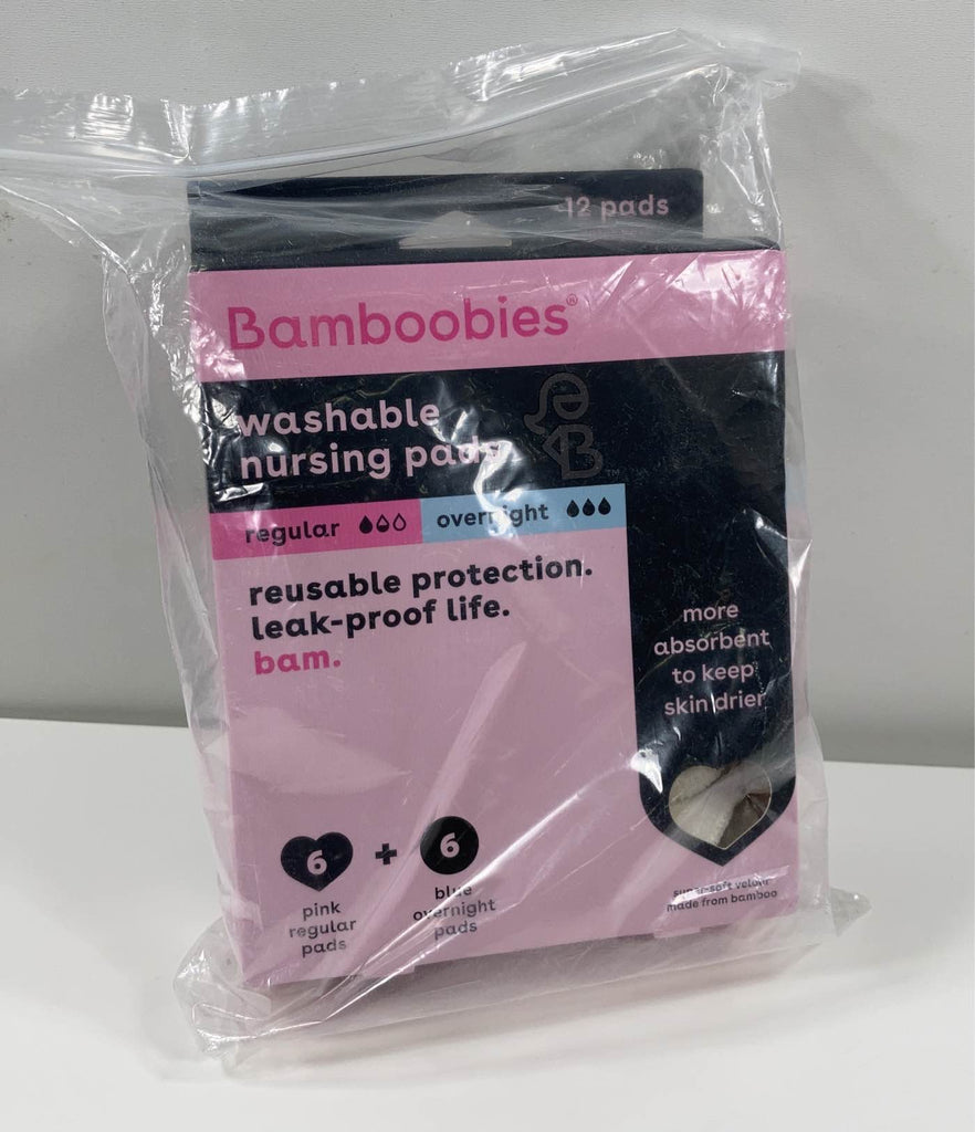 Bamboobies Nursing Pads for Breastfeeding, Reusable Breast Pads