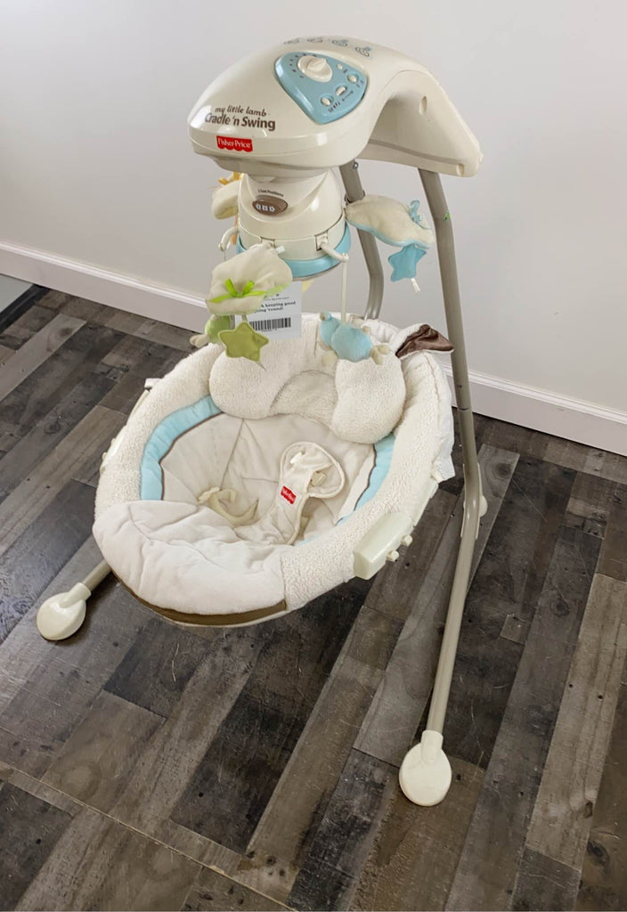 Fisher Price My Little Lamb Baby Cradle & Swing w/ Music