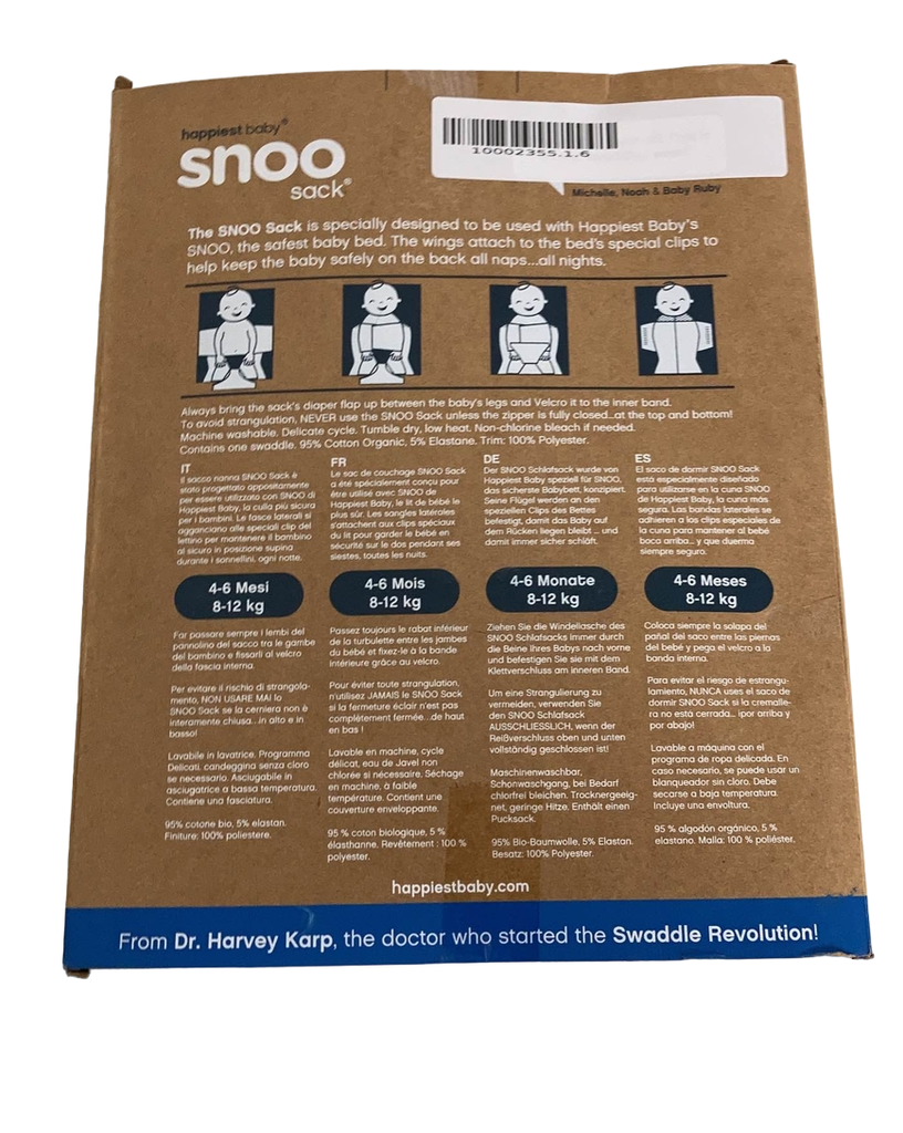 Happiest Baby SNOO Sack, Large (1825 lbs), Ivory