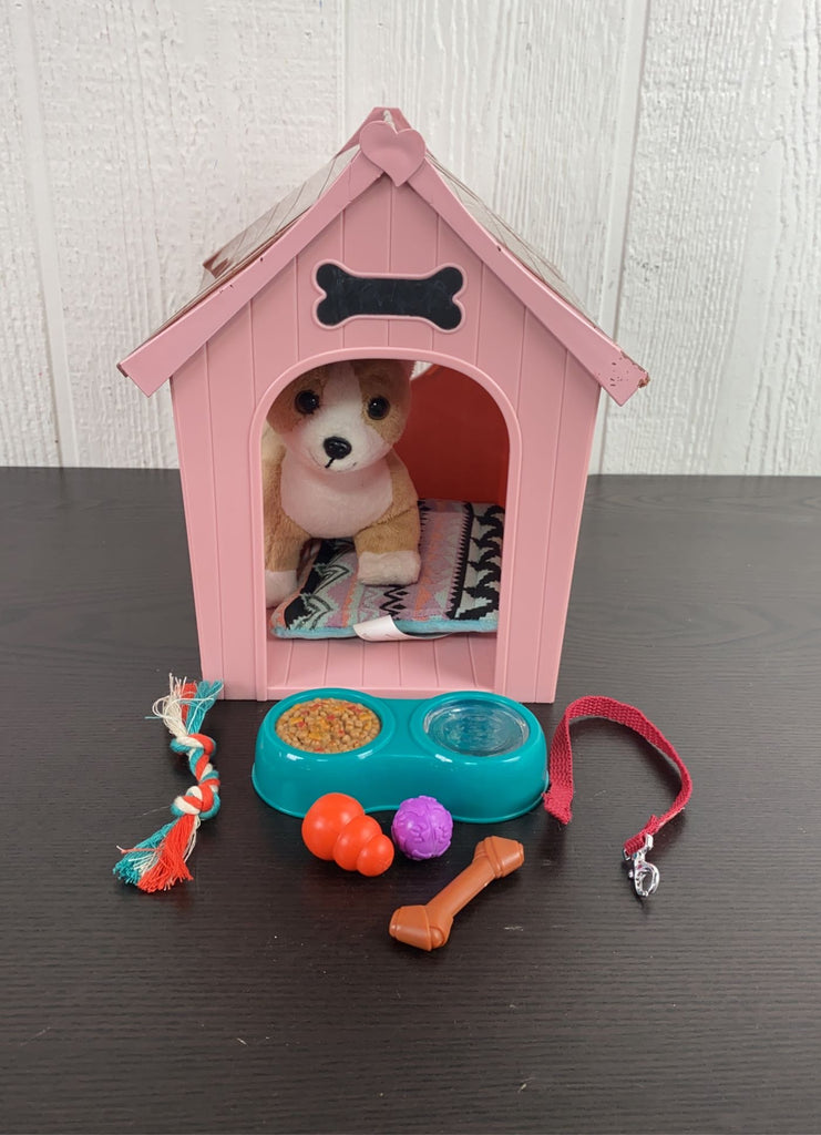 Our Generation Dog House Accessory Playset and Dog for 18" Dolls