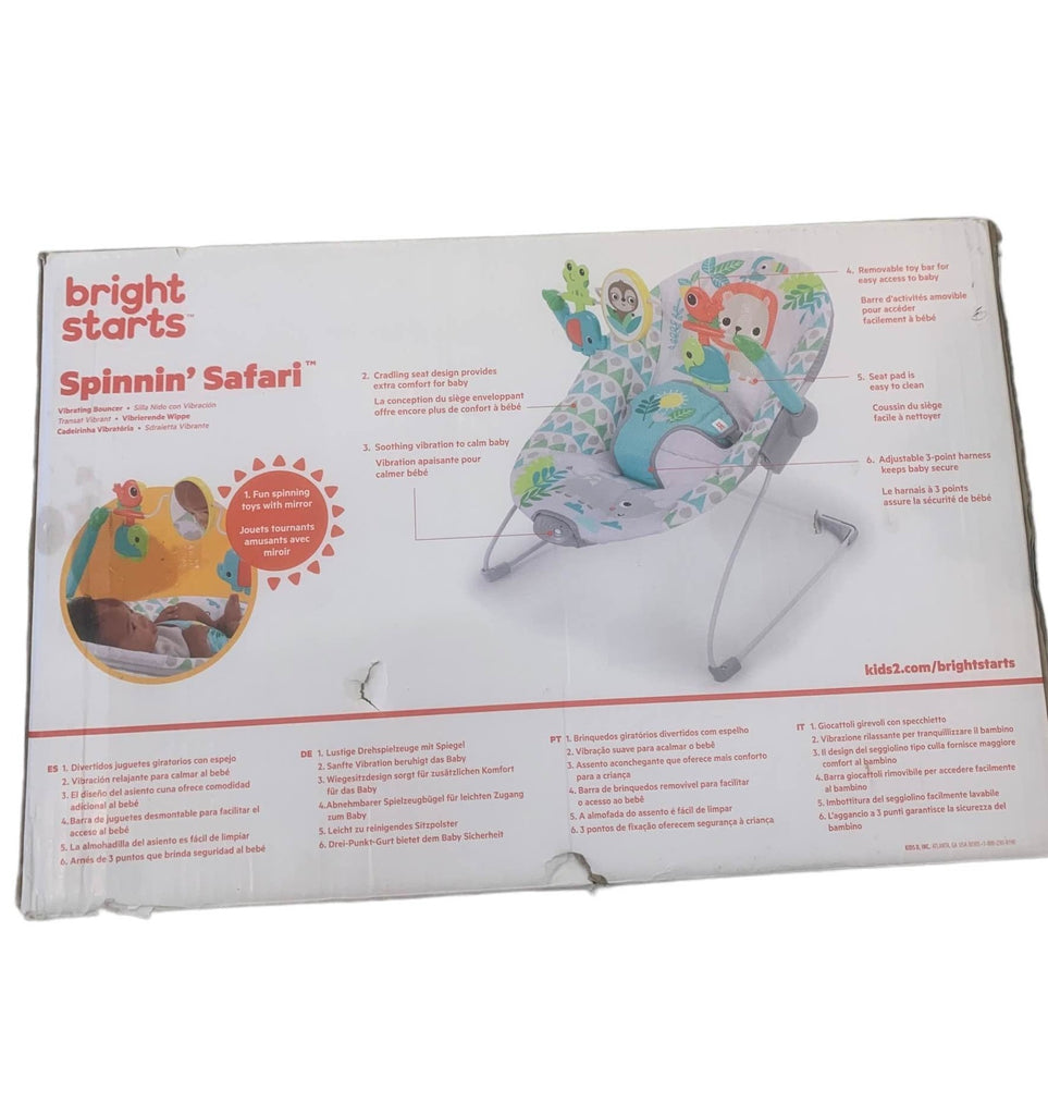 Bright Starts Vibrating Bouncer, Spinnin' Safari