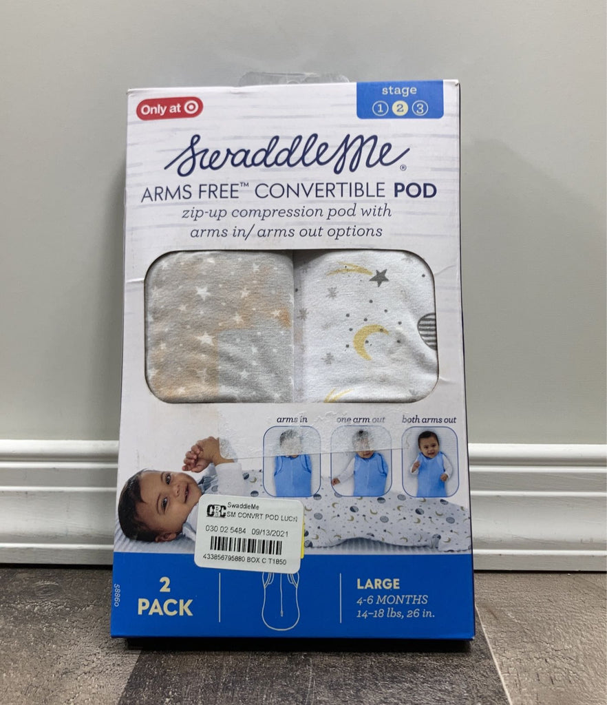 SwaddleMe Arms Free Convertible Pod, 2pk, Large(46 Months)