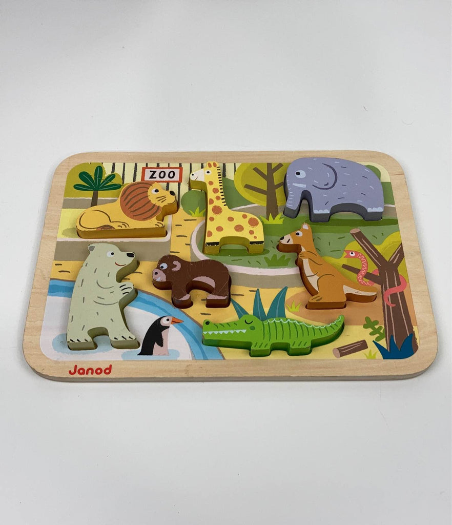Janod - Chunky Puzzle Zoo - Puzzle en bois 