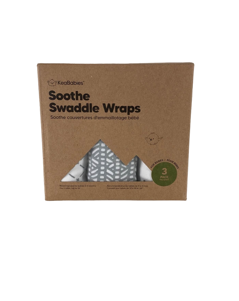 KeaBabies Soothe Swaddle Wraps (3 Pack) - The Wild, One Size, 3