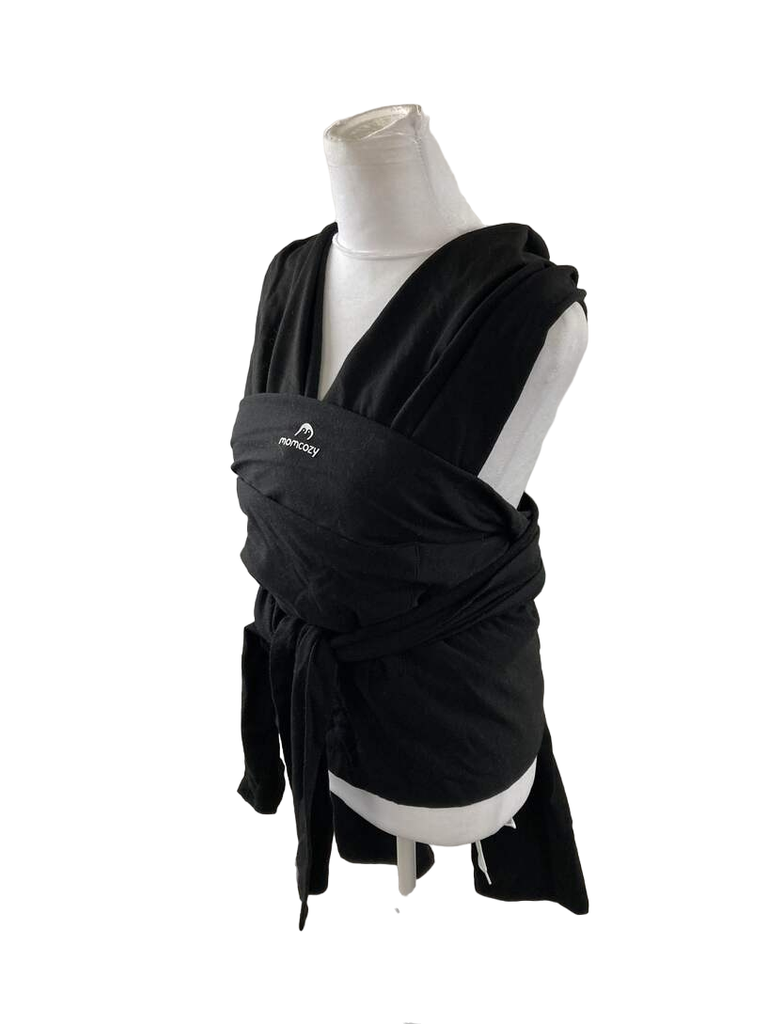 Momcozy Adjustable Buckle Baby Wrap Carrier Cooling Air-Mesh, Easy To Wear Baby Carrier Sling, Baby Carriers Newborn To Toddler 8-35lbs, Suit For Waist 47-57inch, Plus Size Black