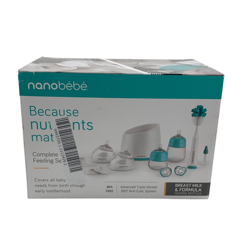 Nanobebe Baby Bottle Complete Feeding Set Teal