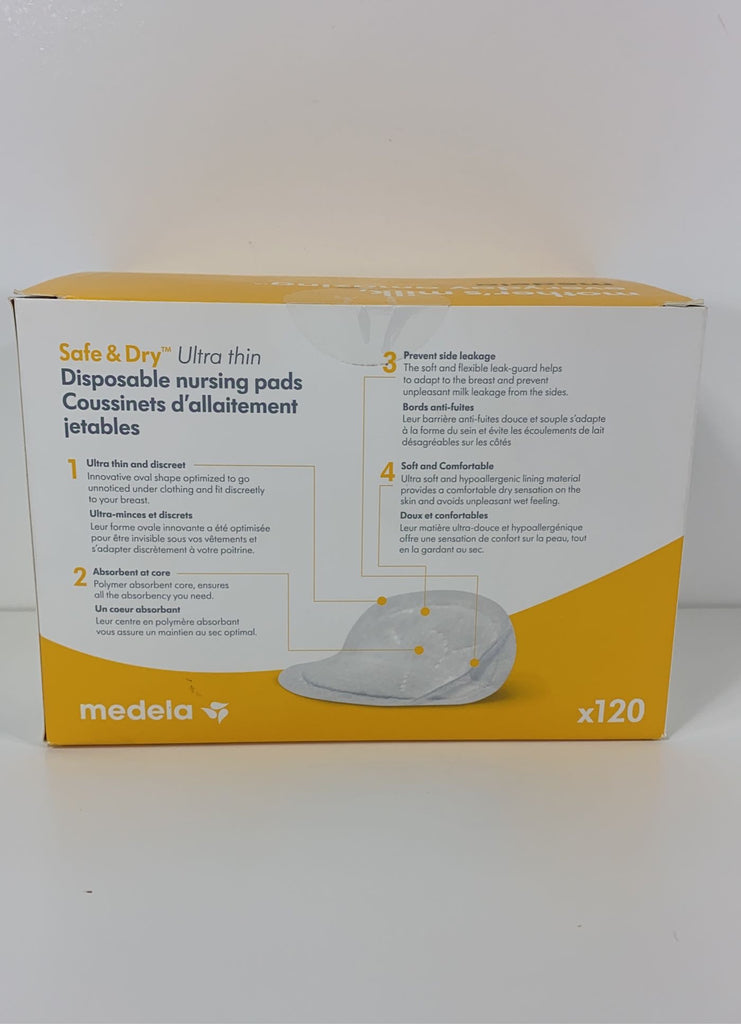  Medela Safe & Dry Ultra Thin Disposable Nursing Pads, 30 Count  Breast Pads for Breastfeeding, Leakproof Design, Slender and Contoured for  Optimal Fit and Discretion : Baby