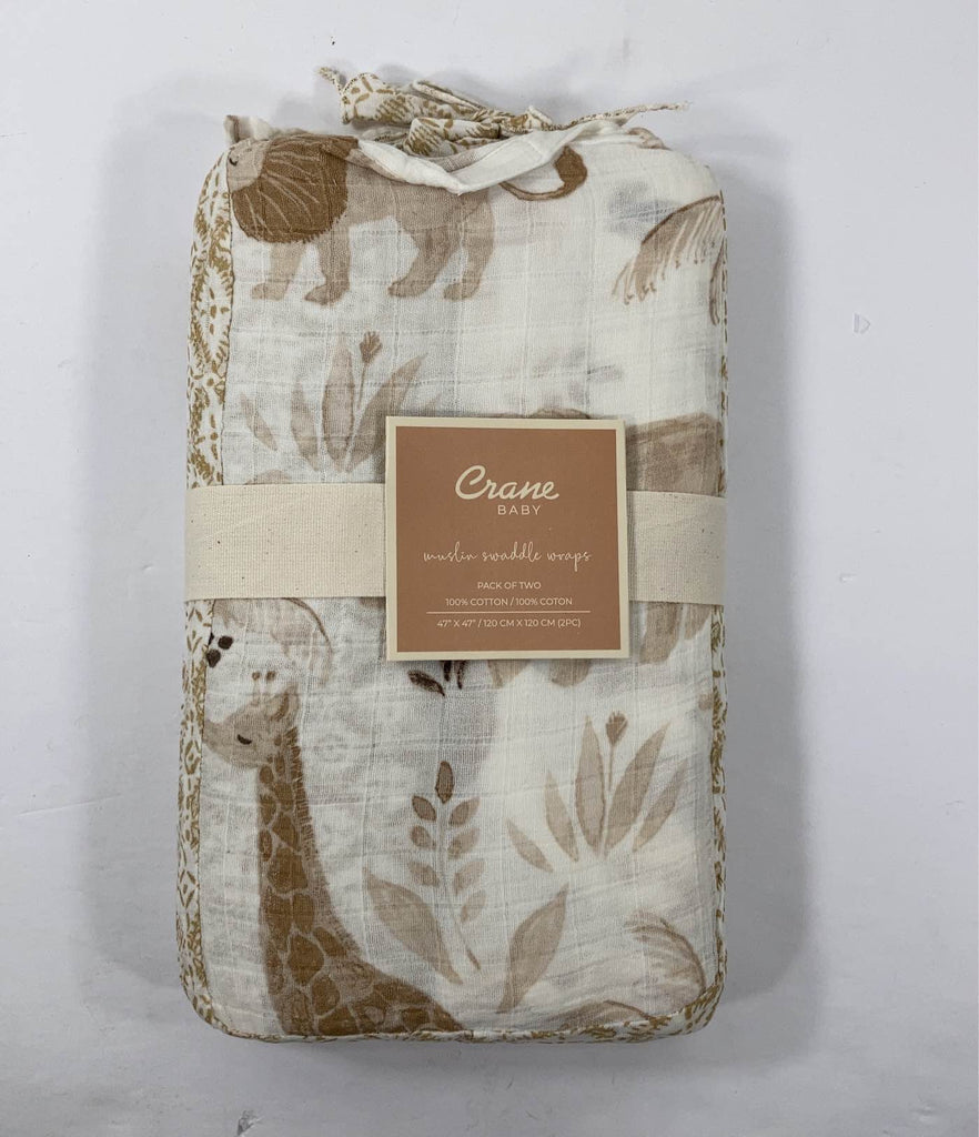Crane Baby Cotton Muslin Swaddles