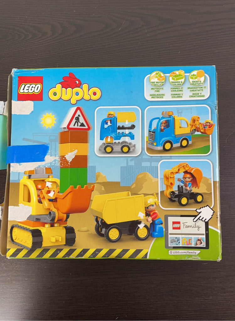 LEGO Duplo Truck And Excavator With, Crawler, Car, Drift Car 2-5 Years 10812