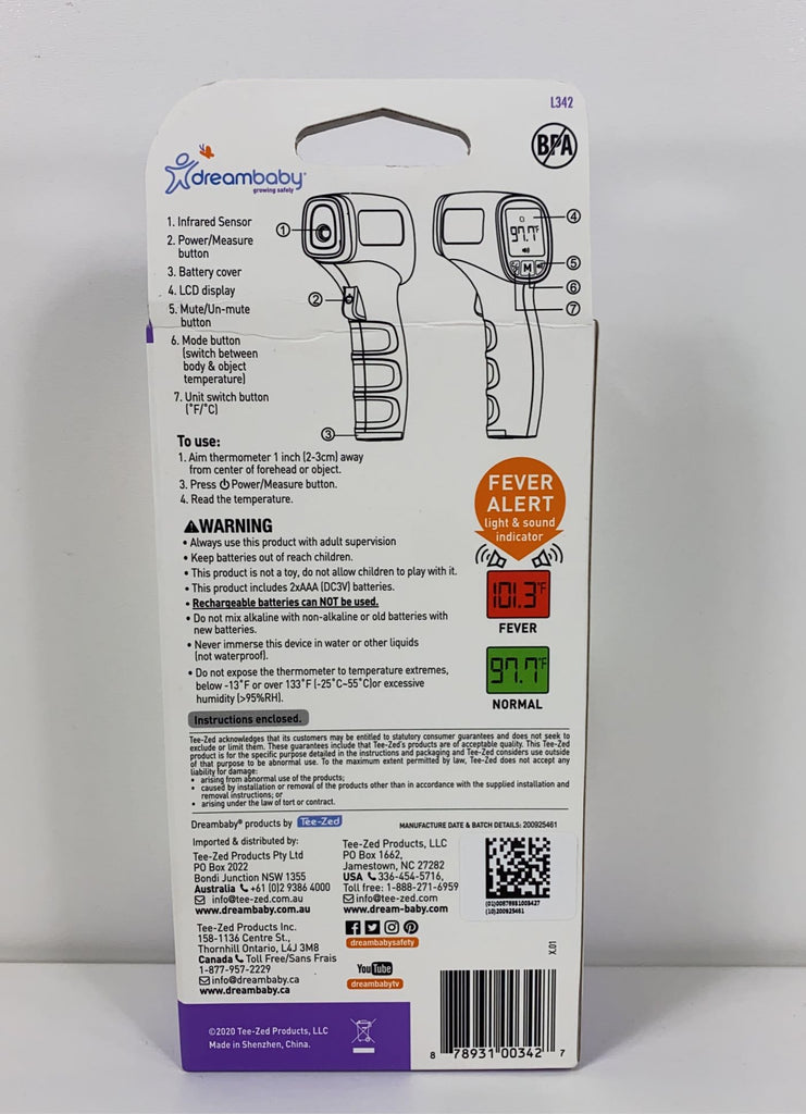 Dreambaby Rapid Responce Infrared Forehead Thermometer