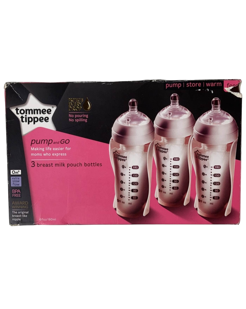 Tommee Tippee Pump And Go Breast Milk Pouch Bottle (3 Pack) : Target