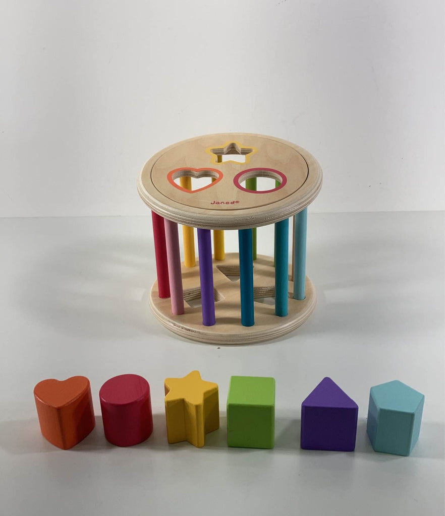 Janod Wood Shape Sorter Drum