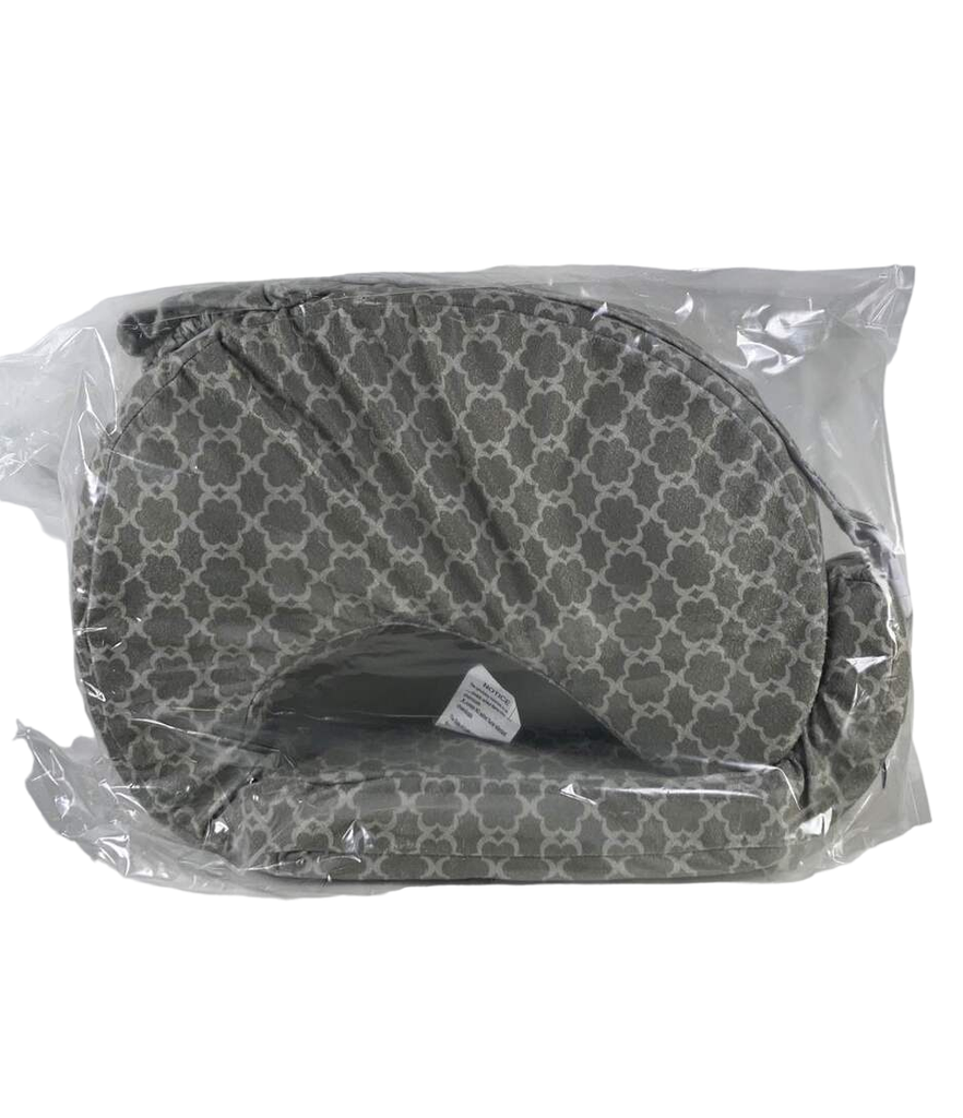 My Brest Friend Deluxe Nursing Pillow, Flower Key Grey