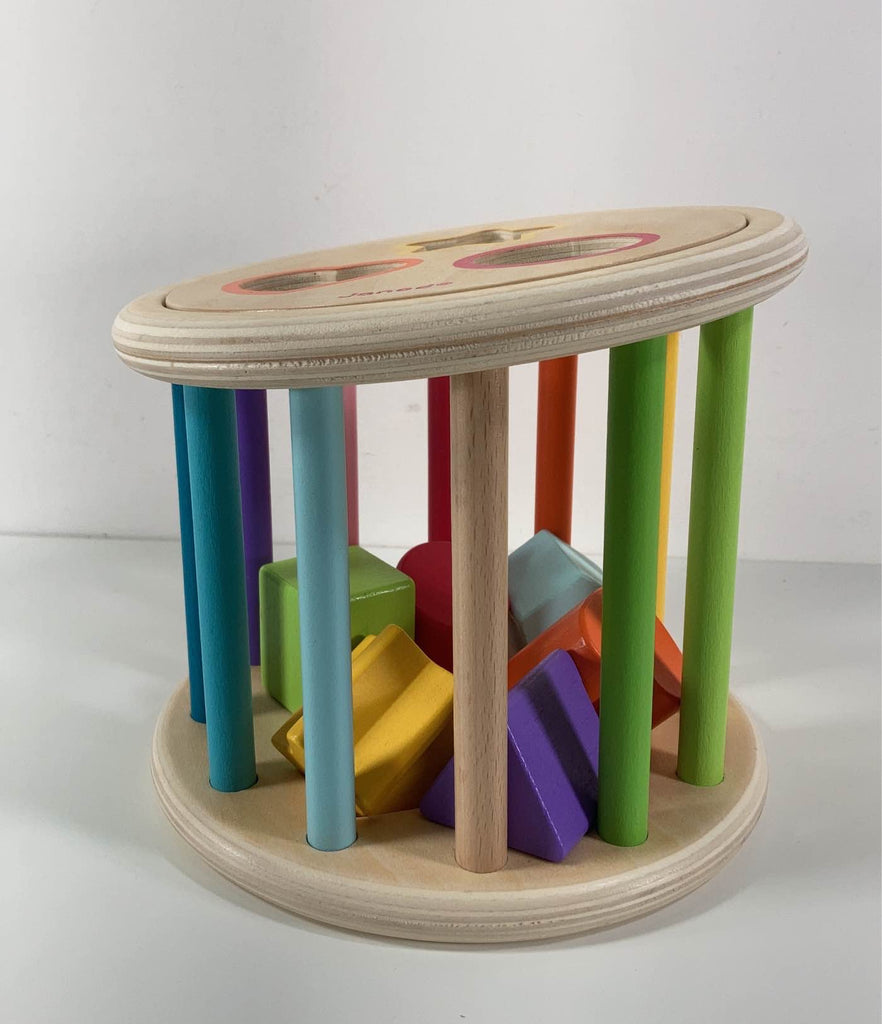 Janod Wood Shape Sorter Drum