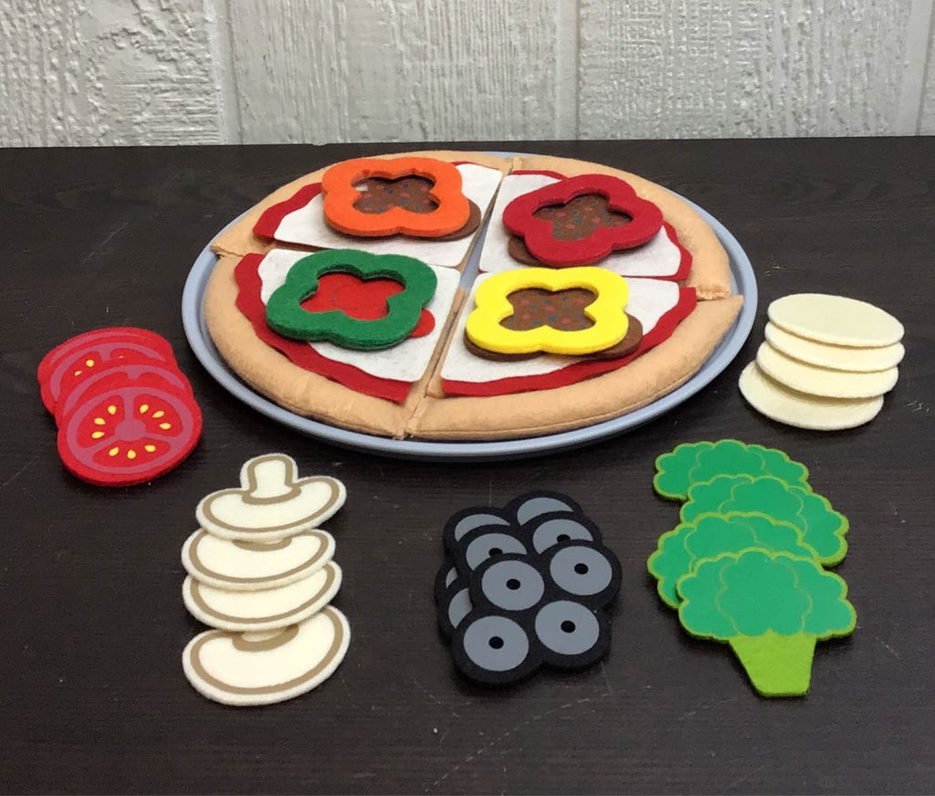 Melissa & Doug Felt Food Mix 'n Match Pizza Play Food Set (40 pcs