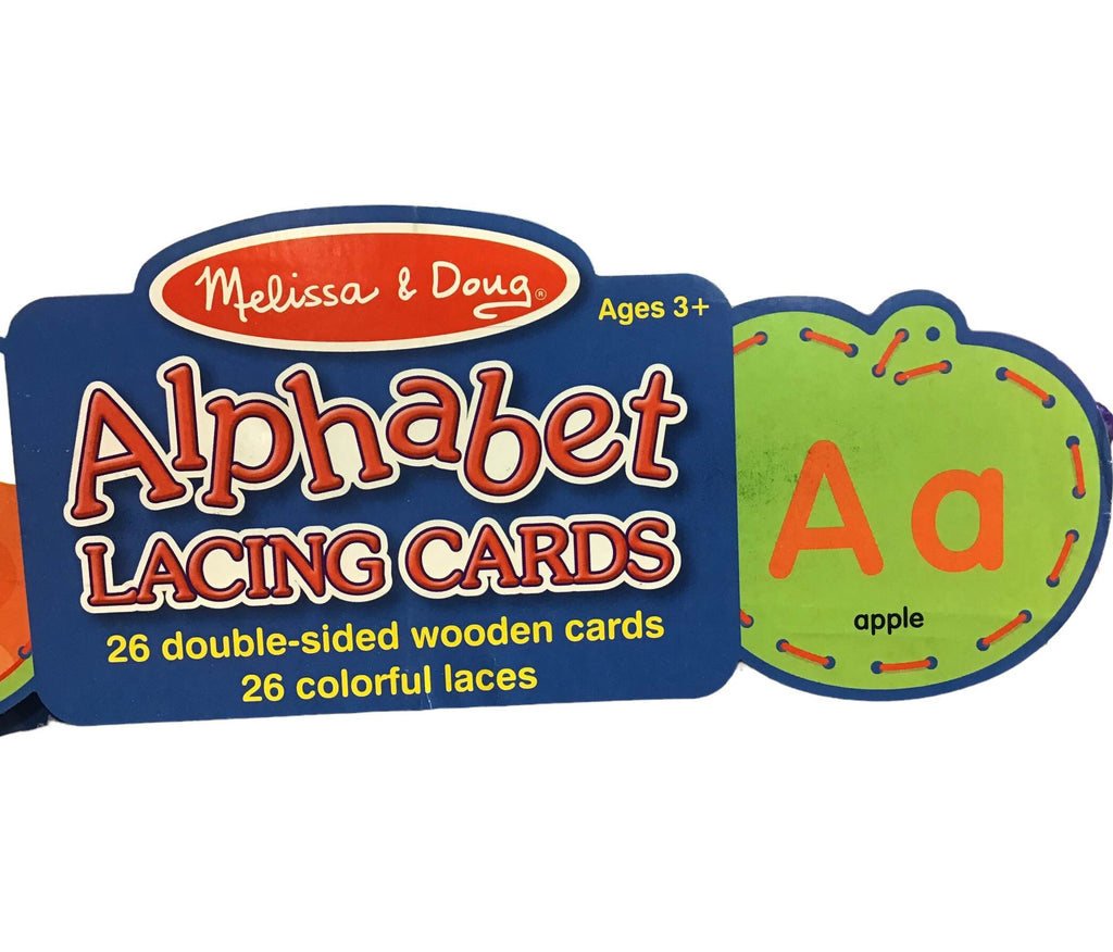  Melissa & Doug Alphabet Wooden Lacing Cards With