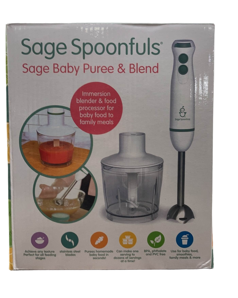 Sage Spoonfuls 2in1 Baby Food Maker Immersion Blender