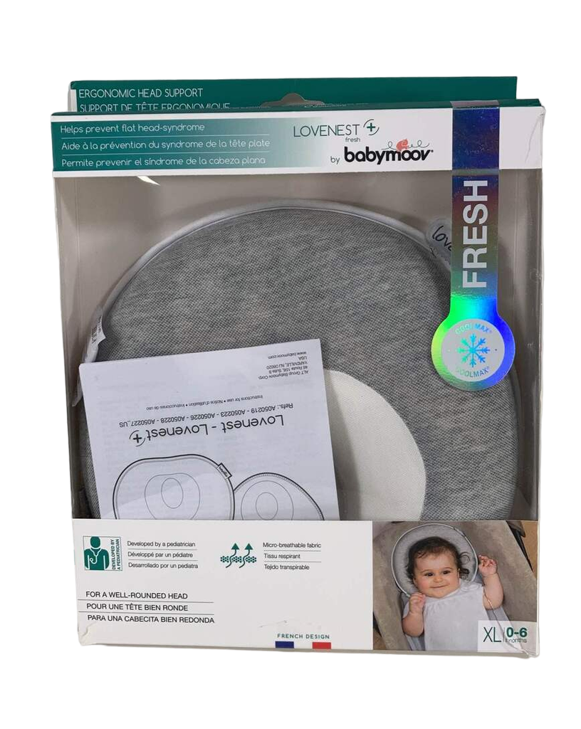 Babymoov Lovenest Plus Baby Pillow, XL, Grey