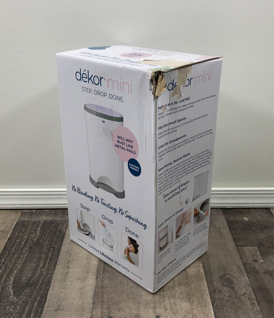 Diaper Dekor Mini Diaper Pail, White