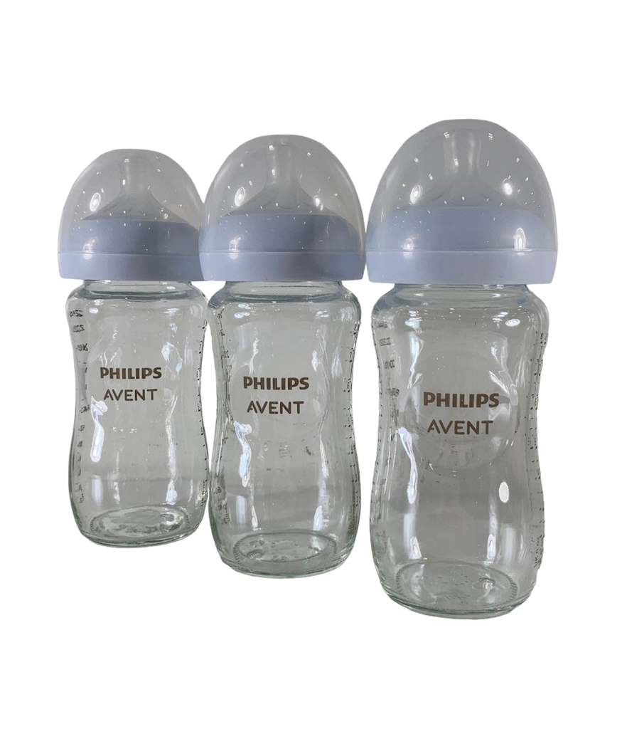 Philips Avent Natural Glass Bottle, 8 Ounce, 3 Pack