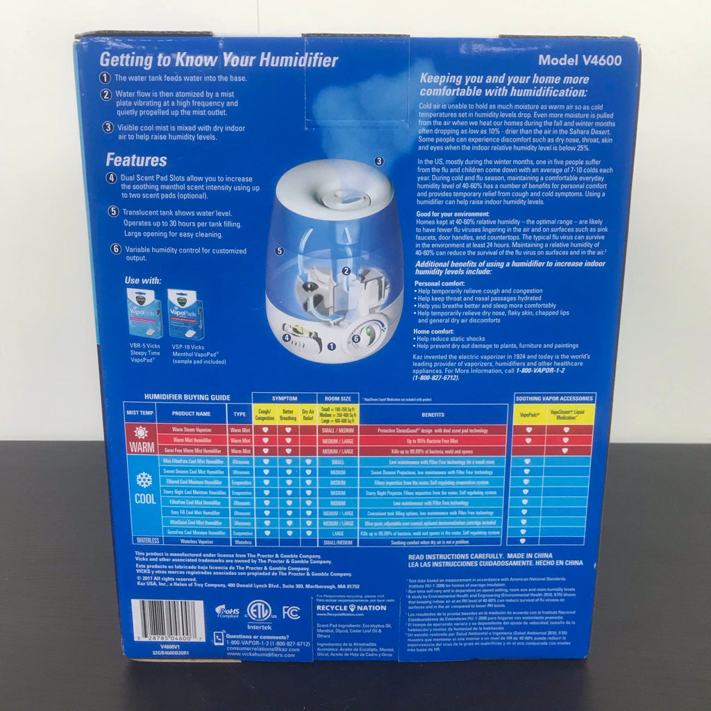 Vick’s Filter Free Cool Mist Humidifier