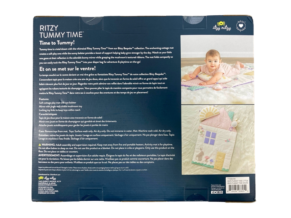 Itzy Ritzy Tummy Time Play Mat, Pink Cottage