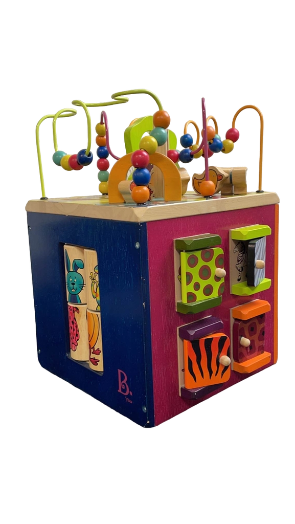 B. toys Zany Zoo Wooden Activity Cube