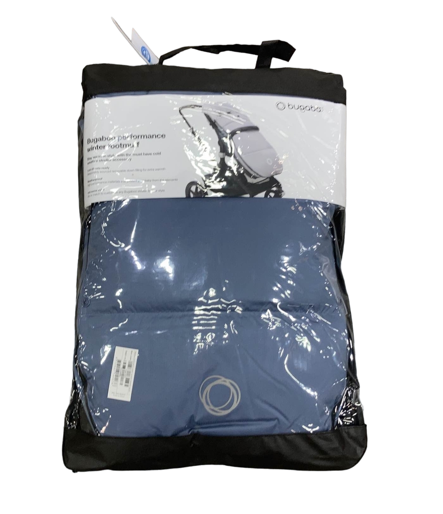 Ice blue top bugaboo footmuff