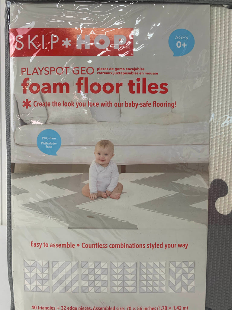 GreyCream Playspot Geo Foam Floor Tiles