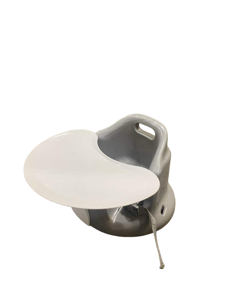 Upseat Baby Floor Chair and Booster Seat with Tray, Grey