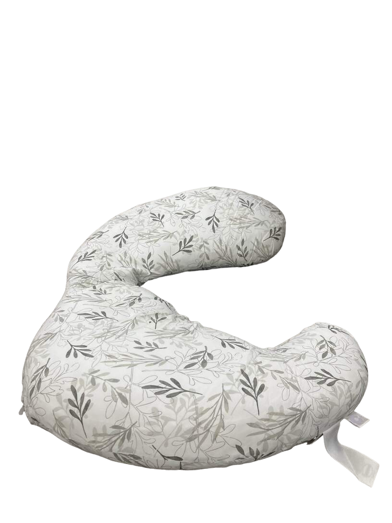 Boppy Total Body Pregnancy Pillow Gray Scattered Leaves