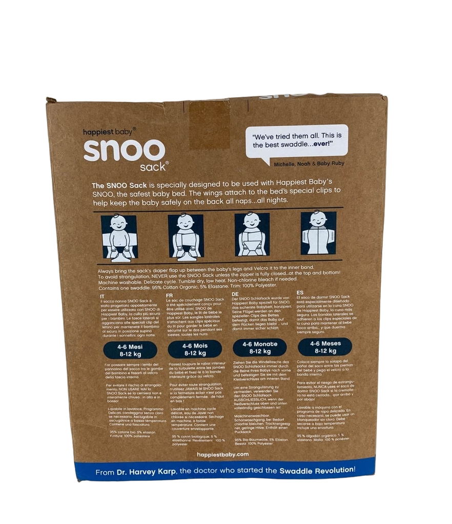 Happiest Baby SNOO Sack, Large (1825 lbs), Graphite