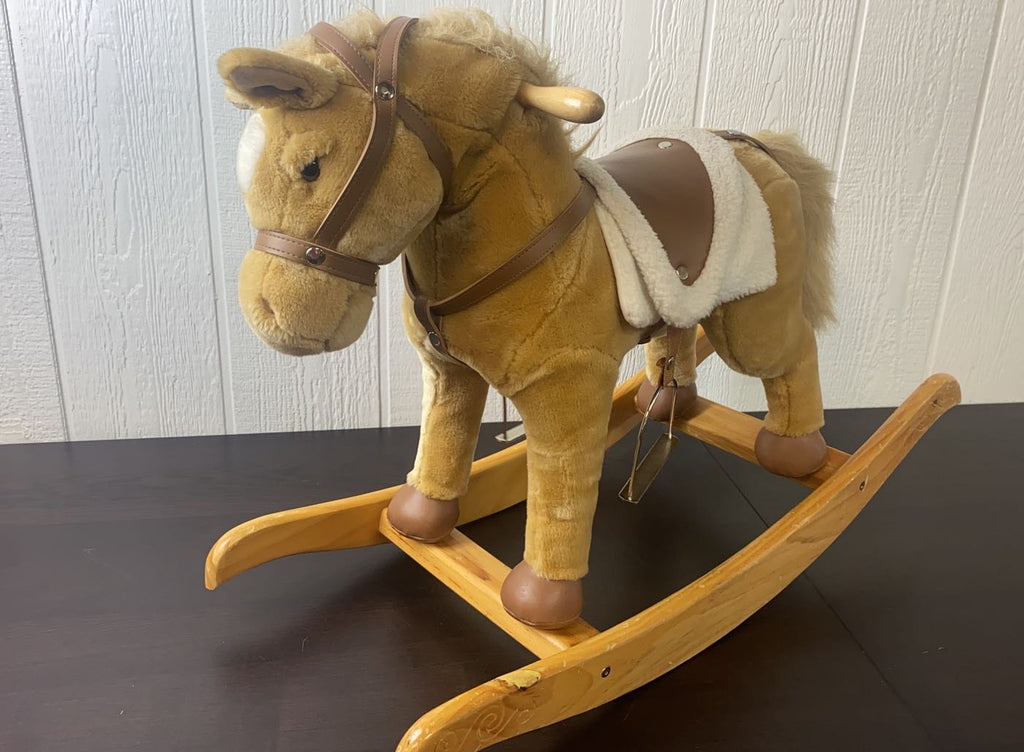 Chrisha playful hot sale plush rocking horse