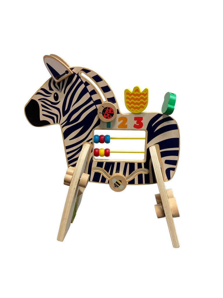 Manhattan Toy Safari Zebra Wooden Toddler Activity Toy