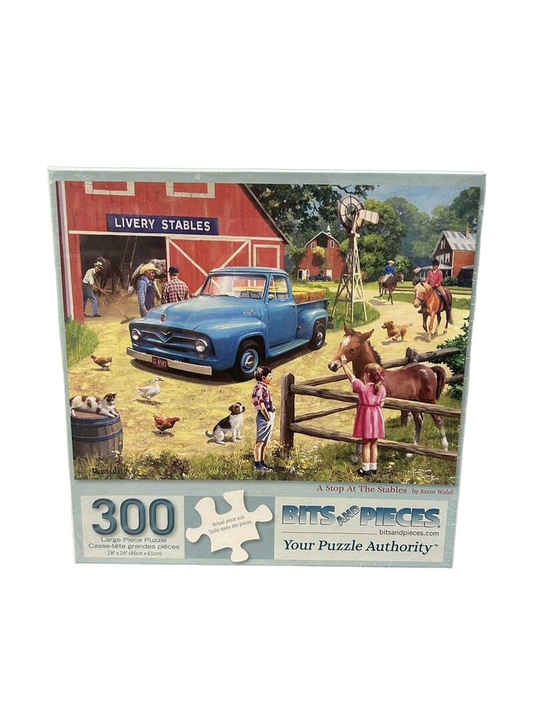 Bits And Pieces 300 Piece Puzzle, A Stop At The Stables