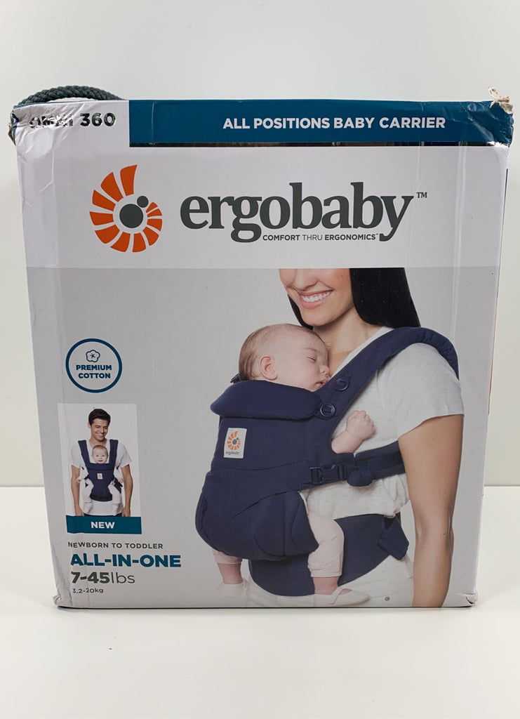 Ergobaby 360 All-Position Baby Carrier with Lumbar Support (12-45 Pounds),  Black, Premium Cotton
