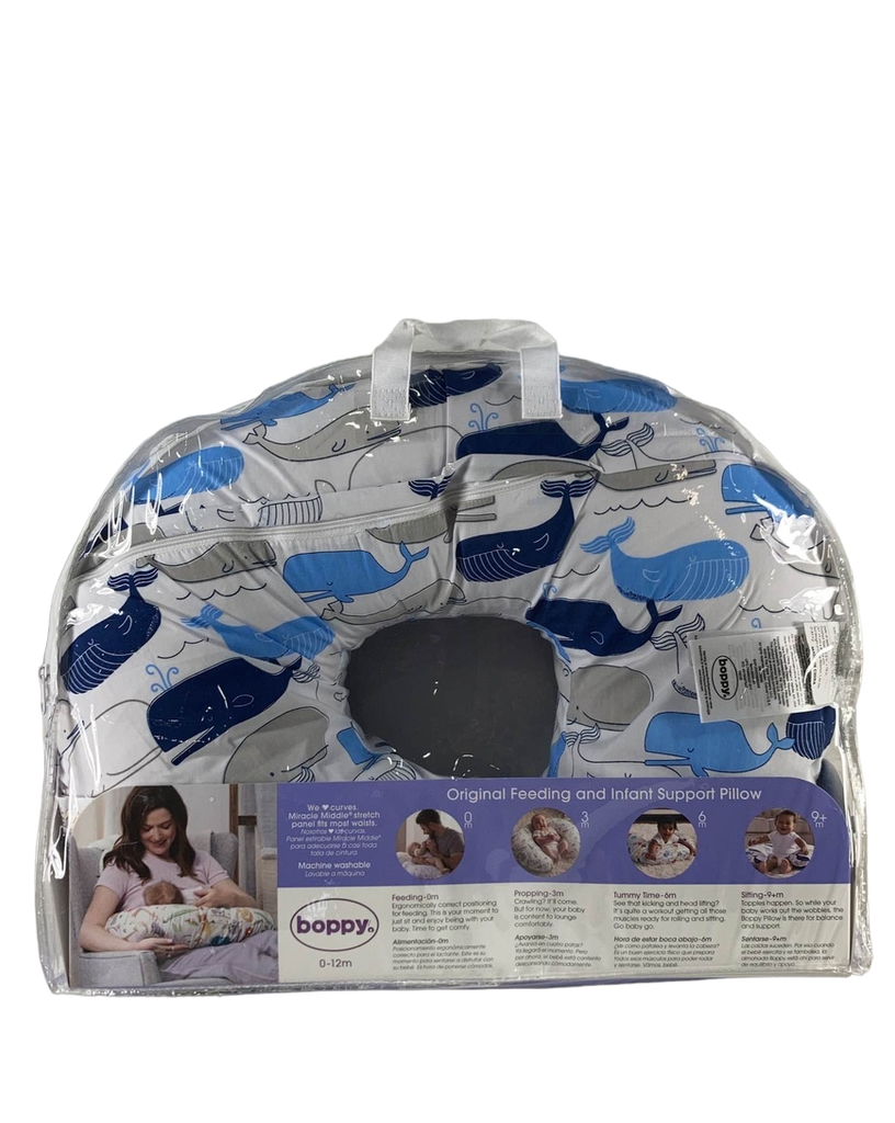 Boppy Nursing and Infant Support Pillow blue whale