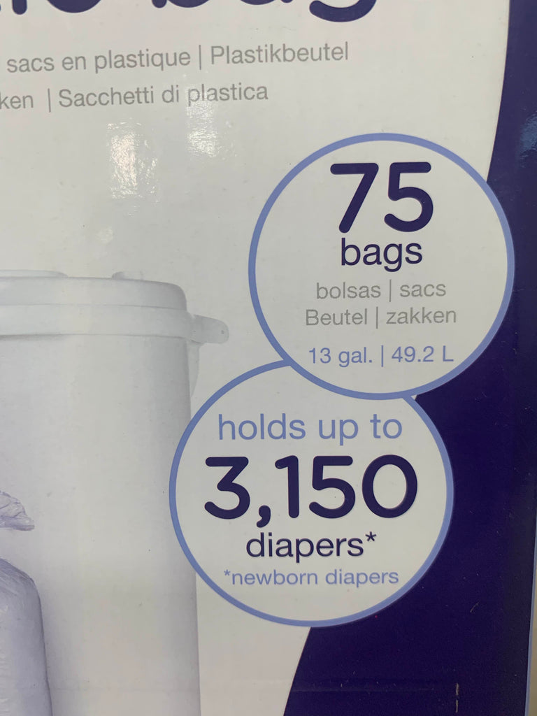 Ubbi Plastic Diaper Pail Bags, Biodegradable