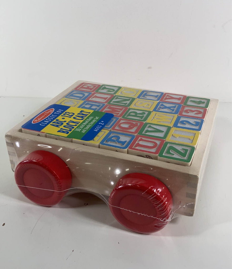 Chariot De Blocs En Bois Melissa & Doug - 30 Blocs ABC/123, Jouet éducatif Construction Pour Enfant 2+ Ans