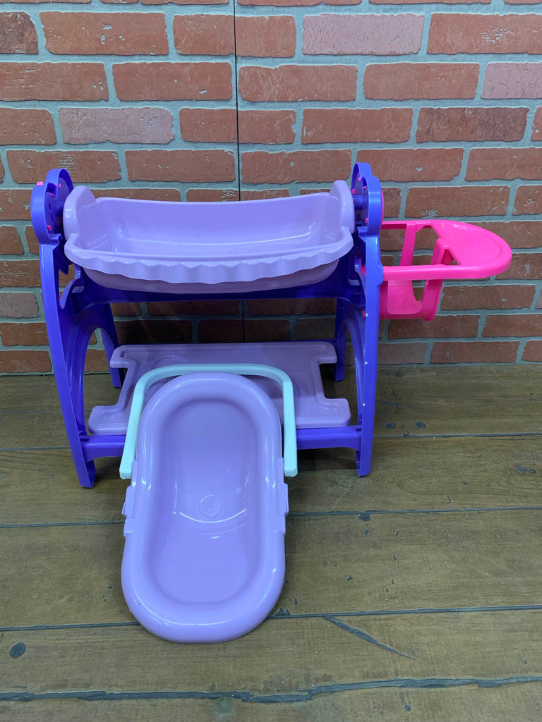 American Plastic Toys Doll Changing Table With Highchair