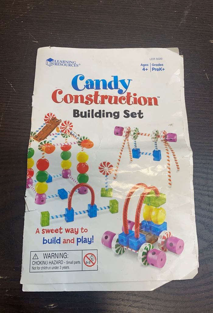  Learning Resources Candy Construction Building Set - 92 Pieces,  Ages 4+,Toddler Learning Toys, Fine Motor Building Toy, Preschool Toys,  STEM Toys : Toys & Games