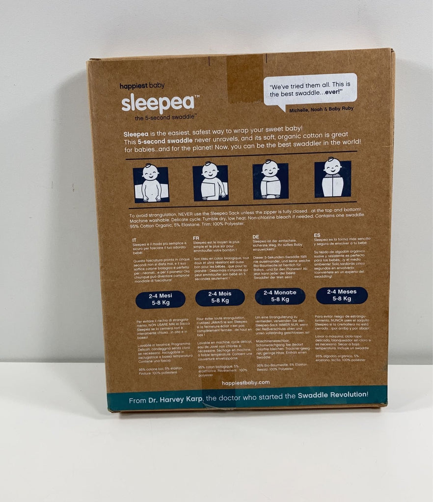 Happiest Baby Sleepea Swaddle, Medium, Graphite