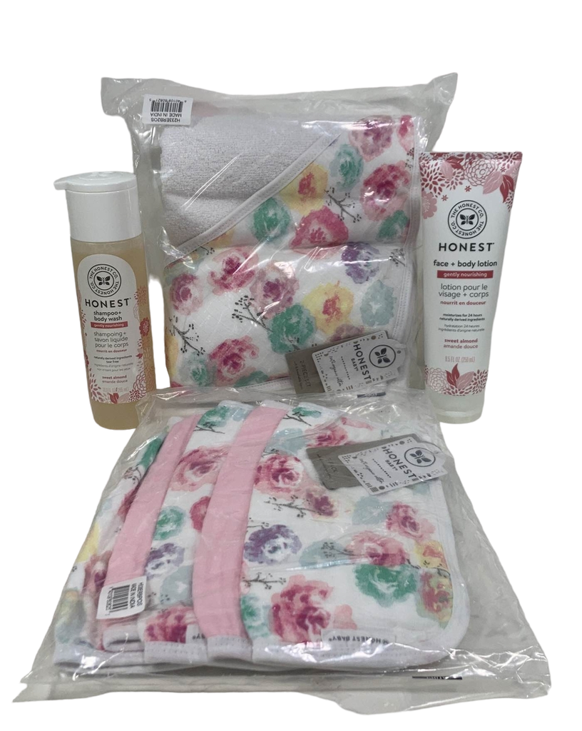 Honest Baby Bubbles And Cuddles Bath Gift Set, Rose Blossom